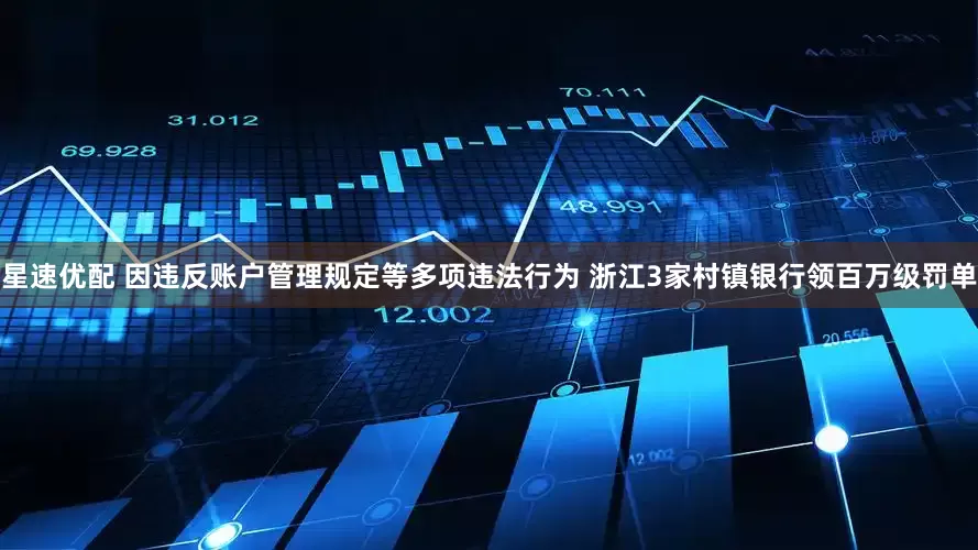 星速优配 因违反账户管理规定等多项违法行为 浙江3家村镇银行领百万级罚单